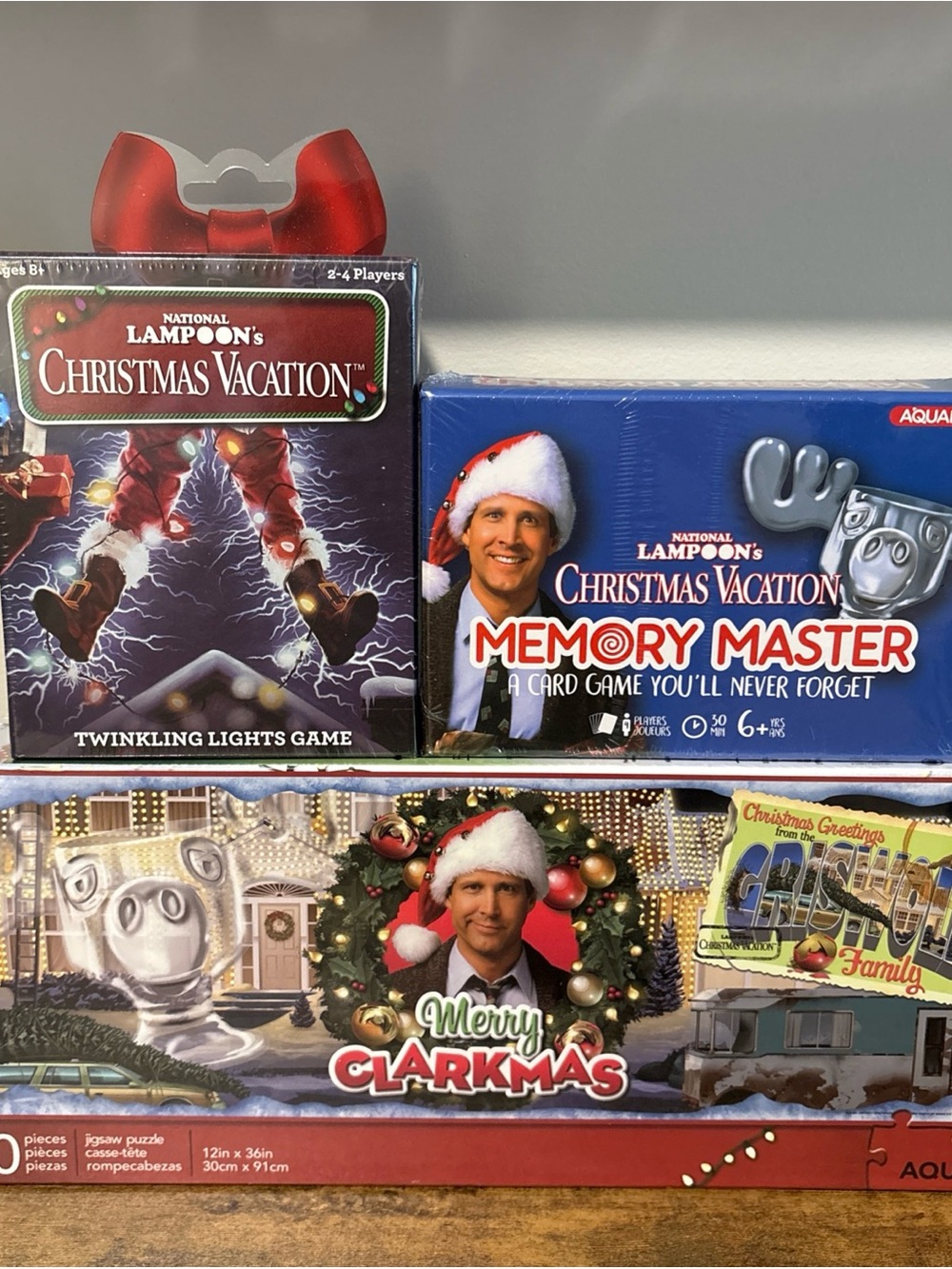 Lot Of 3 National Lampoon’s Christmas Vacation Puzzle & Games Clark Griswold